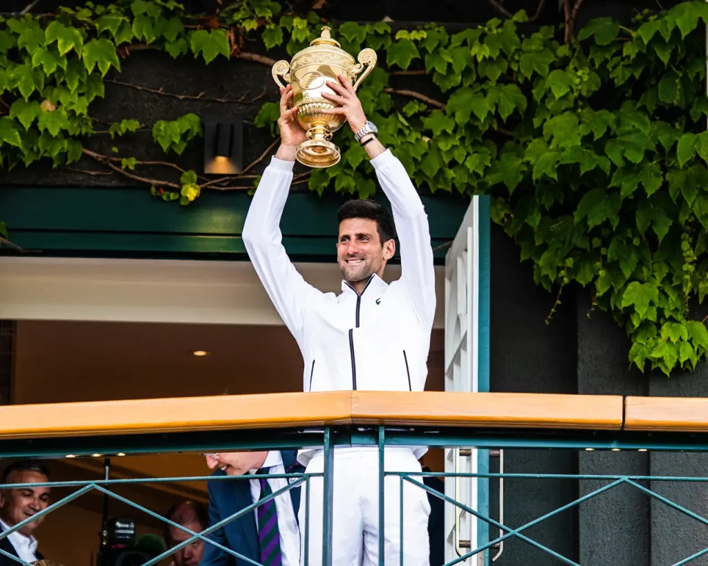 Novak Djokovic tại Wimbledon minh họa lịch thi đấu