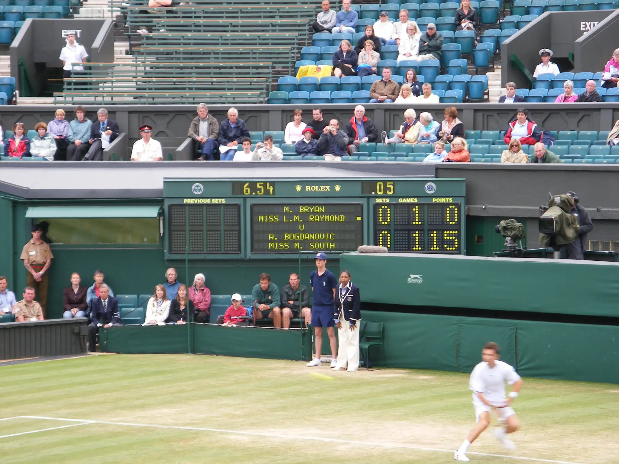 Bảng điểm sân Centre Court minh họa cách đọc tỷ số tennis